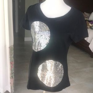 Black top with sequins